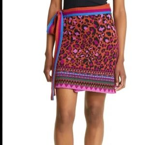 Farm Rio Red Ainika Tapestry Sweater Skirt